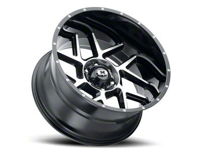Vision Off-Road Spyder Gloss Black Milled Spoke 8-Lug Wheel; 20x10; -25mm Offset (99-07 F-350 Super Duty SRW)