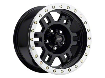 Vision Off-Road Manx Gloss Black Machined 6-Lug Wheel; 17x8.5; 0mm Offset (99-06 Sierra 1500)