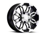 Warrior Gloss Black Machined 6-Lug Wheel; 17x8.5; 25mm Offset (99-06 Silverado 1500)