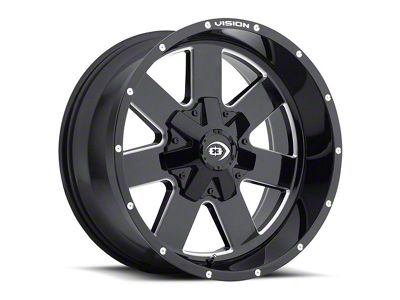Vision Off-Road Arc Gloss Black Milled 6-Lug Wheel; 17x9; -12mm Offset (23-24 Canyon)