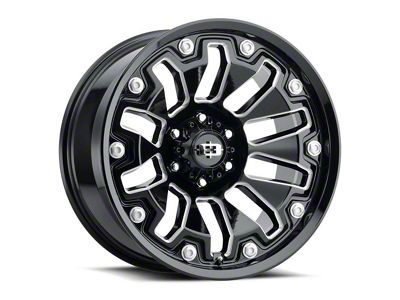 Vision Off-Road Armor Gloss Black Milled 6-Lug Wheel; 18x9; -12mm Offset (23-24 Canyon)