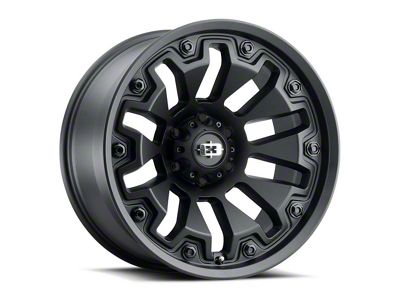 Vision Off-Road Armor Satin Black with Black Bolt Inserts 6-Lug Wheel; 20x9; 0mm Offset (23-24 Canyon)