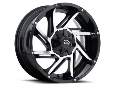 Vision Off-Road Prowler Gloss Black Machined 6-Lug Wheel; 18x9; 12mm Offset (23-24 Canyon)