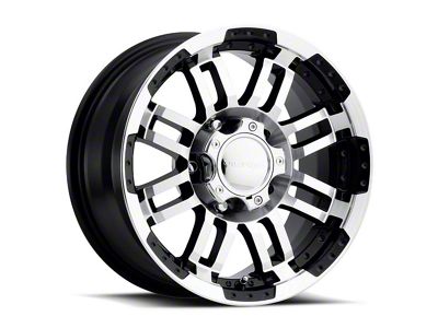 Vision Off-Road Warrior Gloss Black Machined 6-Lug Wheel; 17x8.5; 25mm Offset (23-24 Canyon)