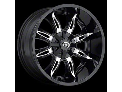 Vision Off-Road Manic Gloss Black Machined Face 6-Lug Wheel; 18x9; -12mm Offset (23-26 Colorado)