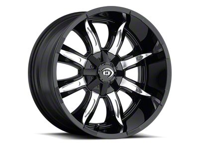 Vision Off-Road Manic Gloss Black Machined Face 6-Lug Wheel; 20x9; 12mm Offset (23-26 Colorado)