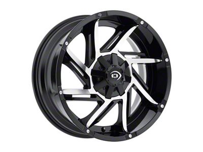 Vision Off-Road Prowler Gloss Black Machined 6-Lug Wheel; 17x9; 12mm Offset (23-24 Colorado)