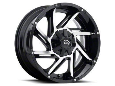 Vision Off-Road Prowler Gloss Black Machined 6-Lug Wheel; 18x9; 12mm Offset (23-25 Colorado)