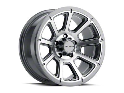 Vision Off-Road Turbine Gunmetal Machined Face 5-Lug Wheel; 17x6.5; 0mm Offset (87-90 Dakota)