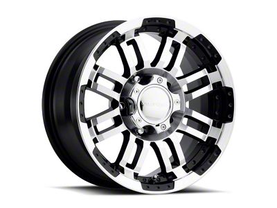Vision Off-Road Warrior Gloss Black Machined 6-Lug Wheel; 17x8.5; 25mm Offset (21-25 F-150)