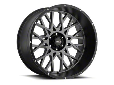 Vision Off-Road Rocker Anthracite with Satin Black Lip 8-Lug Wheel; 20x12; -51mm Offset (17-22 F-250 Super Duty)