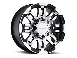 Vision Wheel Warrior Gloss Black Machined 8-Lug Wheel; 18x8.5; 18mm Offset (23-26 F-350 Super Duty SRW)