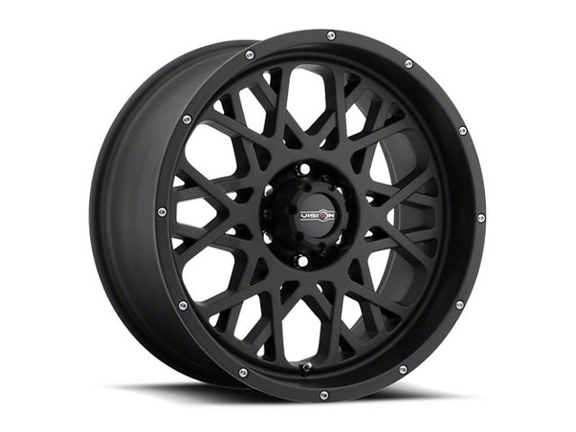 Vision Off-Road Rocker Satin Black 5-Lug Wheel; 24x12; -51mm Offset (02-08 RAM 1500, Excluding Mega Cab)