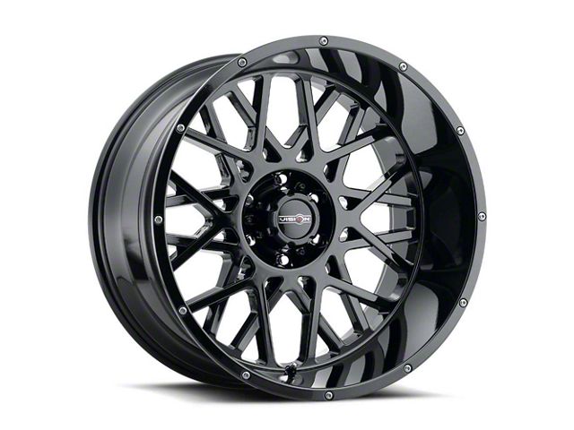 Vision Off-Road Rocker Gloss Black 8-Lug Wheel; 20x10; -25mm Offset (19-24 RAM 2500)