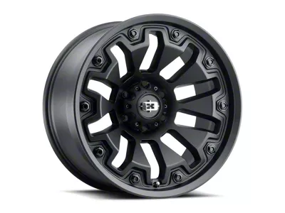 Vision Off-Road Armor Satin Black with Black Bolt Inserts 6-Lug Wheel; 18x9; 12mm Offset (19-23 Ranger)
