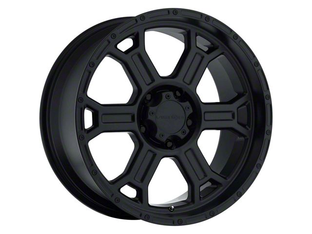 Vision Off-Road Raptor Matte Black 6-Lug Wheel; 17x9; -6mm Offset (19-23 Ranger)