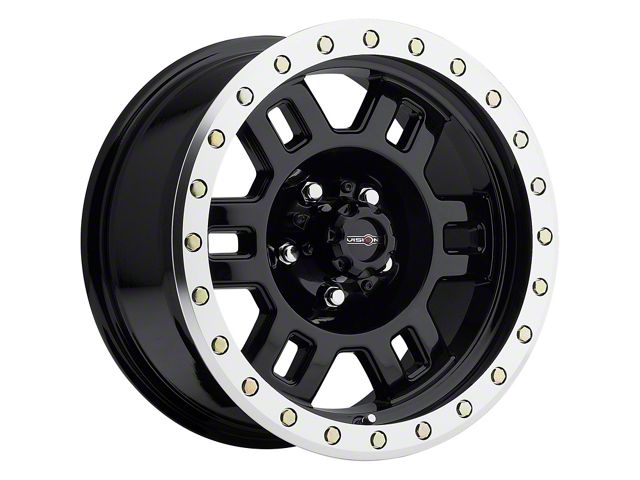 Vision Off-Road Manx Gloss Black Machined 6-Lug Wheel; 17x8.5; 0mm Offset (19-23 Ranger)