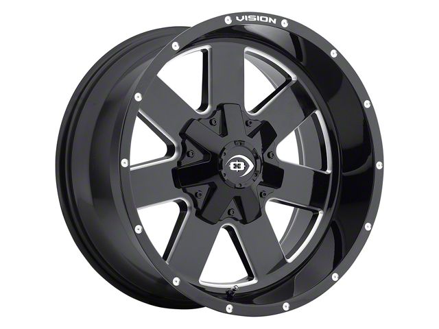 Vision Off-Road Arc Gloss Black Milled 6-Lug Wheel; 18x9; -12mm Offset (19-23 Ranger)