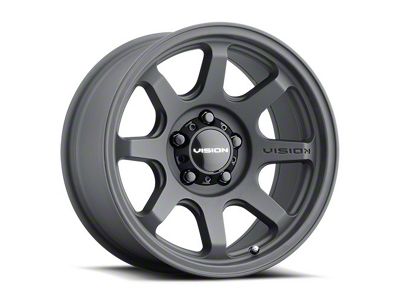 Vision Off-Road Flow Satin Black 6-Lug Wheel; 17x9; -12mm Offset (19-25 Sierra 1500)