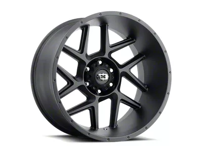 Vision Off-Road Sliver Satin Black 6-Lug Wheel; 20x12; -55mm Offset (14-18 Sierra 1500)