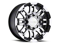 Vision Off-Road Warrior Gloss Black Machined 8-Lug Wheel; 18x8.5; 18mm Offset (07-10 Sierra 2500 HD)