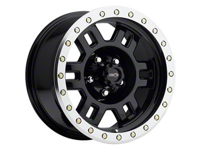 Vision Off-Road Manx Gloss Black Machined 6-Lug Wheel; 17x8.5; 0mm Offset (19-24 Silverado 1500)