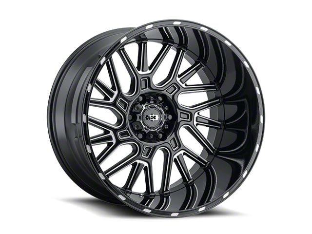 Vision Off-Road Silverado 1500 Brawl Gloss Black Milled 6-Lug Wheel ...