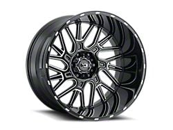 Vision Off-Road Brawl Gloss Black Milled 6-Lug Wheel; 22x10; -19mm Offset (19-24 Silverado 1500)