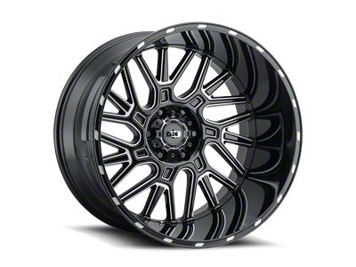 Vision Off-Road Brawl Gloss Black Milled 6-Lug Wheel; 22x10; -19mm Offset (19-24 Silverado 1500)