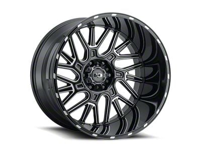 Vision Off-Road Brawl Gloss Black Milled 6-Lug Wheel; 22x12; -51mm Offset (19-24 Silverado 1500)