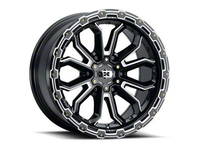 Vision Off-Road Korupt Gloss Black Milled Spoke 6-Lug Wheel; 20x10; -25mm Offset (14-18 Silverado 1500)
