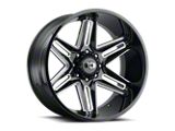 Vision Wheel Razor Gloss Black Milled Spoke 6-Lug Wheel; 20x10; -25mm Offset (21-26 Tahoe)