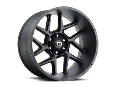 Vision Off-Road Sliver Satin Black 6-Lug Wheel; 20x12; -55mm Offset (21-25 Yukon)