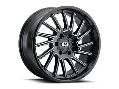 Vision Off-Road Rapier Gloss Black Milled Spoke 5-Lug Wheel; 20x12; -51mm Offset (02-08 RAM 1500, Excluding Mega Cab)