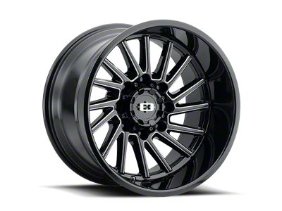 Vision Wheel Rapier Gloss Black Milled Spoke 8-Lug Wheel; 20x9; 12mm Offset (11-14 Sierra 2500 HD)