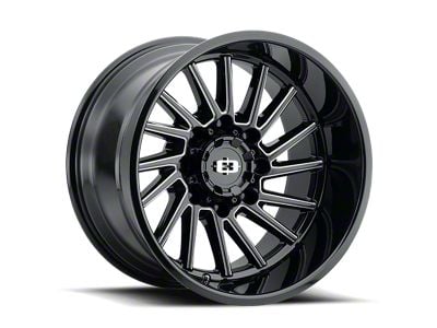 Vision Wheel Rapier Gloss Black Milled Spoke 8-Lug Wheel; 22x10; -19mm Offset (10-18 RAM 3500 SRW)