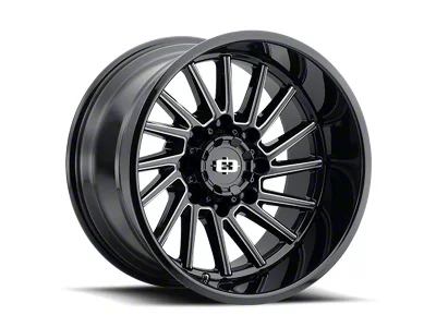 Vision Wheel Rapier Gloss Black Milled Spoke 8-Lug Wheel; 20x10; -25mm Offset (15-19 Silverado 3500 HD SRW)
