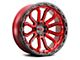 Vision Wheel Korupt Gloss Red with Gloss Black Lip 6-Lug Wheel; 17x9; 12mm Offset (99-06 Sierra 1500)