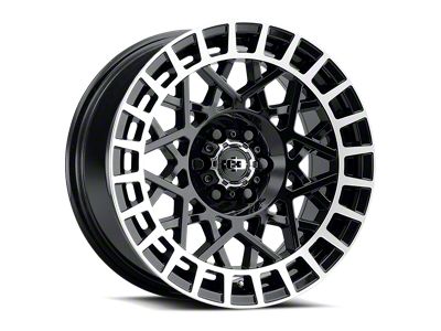 Vision Wheel Savage Gloss Black with Machined Lip 6-Lug Wheel; 18x8.5; 12mm Offset (99-06 Sierra 1500)