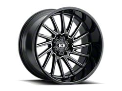 Vision Wheel Rapier Gloss Black Milled Spoke 6-Lug Wheel; 22x12; -51mm Offset (99-06 Silverado 1500)