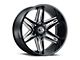 Vision Off-Road Razor Gloss Black Milled 8-Lug Wheel; 22x12; -51mm Offset (15-19 Sierra 2500 HD)