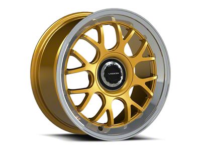 Vision Wheel Alpine Gloss Black with Brushed Lip 5-Lug Wheel; 17x8; 38mm Offset (22-26 Maverick)
