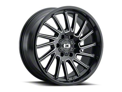 Vision Wheel Rapier Gloss Black Milled Spoke 6-Lug Wheel; 20x9; 12mm Offset (19-25 RAM 1500)