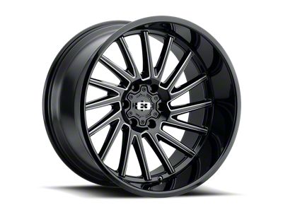 Vision Wheel Rapier Gloss Black Milled Spoke 6-Lug Wheel; 22x12; -51mm Offset (19-25 RAM 1500)
