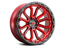 Vision Wheel Korupt Gloss Red with Gloss Black Lip 6-Lug Wheel; 17x9; -12mm Offset (19-23 Ranger)