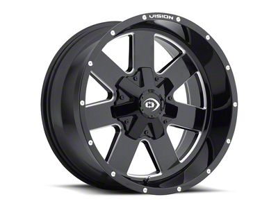 Vision Off-Road Arc Gloss Black Machined 8-Lug Wheel; 20x9; 12mm Offset (17-22 F-250 Super Duty)