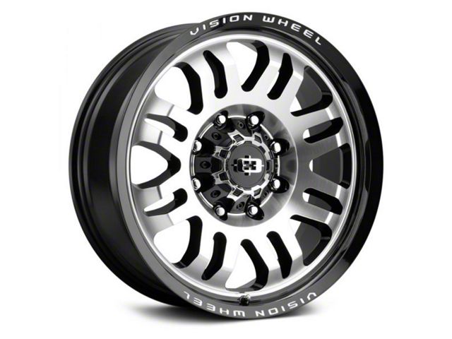 Vision Wheel Inferno Gloss Black Machined 8-Lug Wheel; 18x9; 12mm Offset (20-24 Sierra 2500 HD)