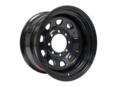 Vision Wheel D Window Steel Gloss Black 8-Lug Wheel; 17x9; -12mm Offset (07-10 Silverado 3500 HD SRW)