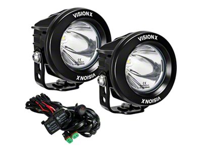 Vision X 3.70-Inch Single LED Round CG2 Light Cannon Kit; White; Spot Beam (Universal; Some Adaptation May Be Required)