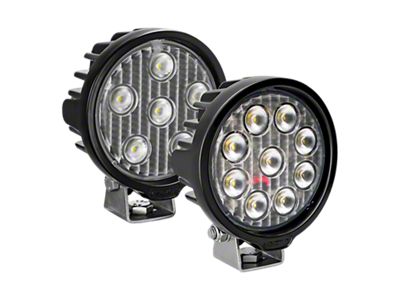 Vision X 4.30-Inch VL-Series 9-LED Round Work Light; Flood Beam (Universal; Some Adaptation May Be Required)